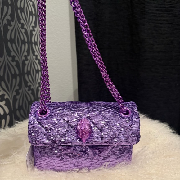 Kurt Geiger Handbags - Kurt Geiger rare Purple Sequin mini crossbody bag (rare release in early 2000’s)
